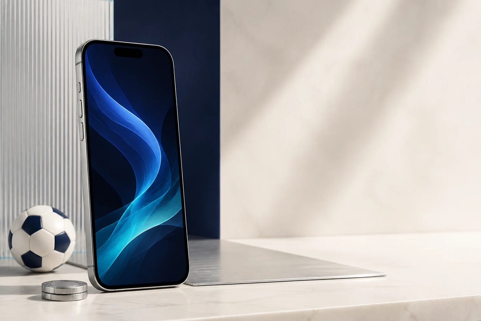 Efendicasino mobil giriş için akıllı telefon ve futbol topu